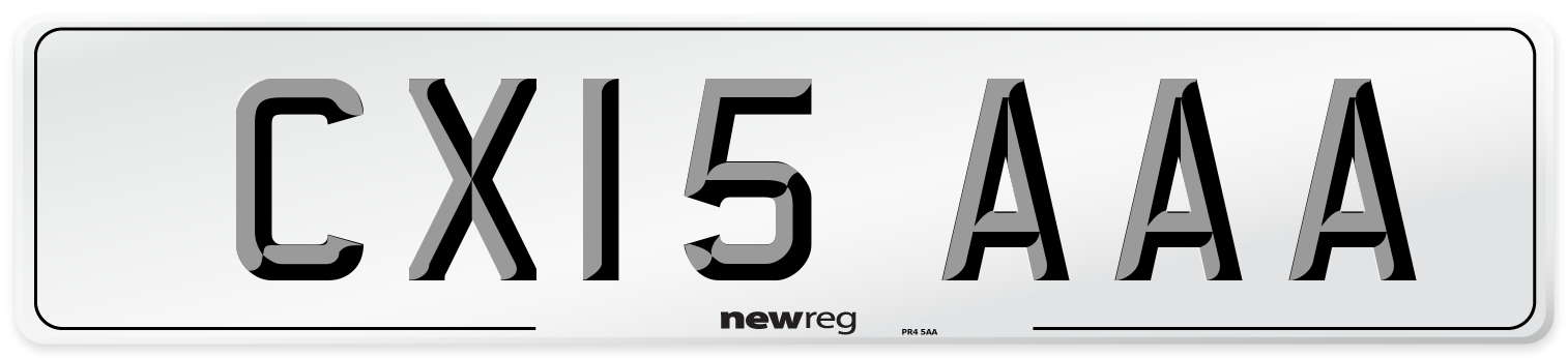 CX15 AAA Number Plate from New Reg